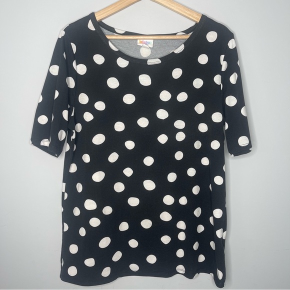 LuLaRoe Short-Sleeve Polka Dot Top (2X-Large) - Picture 1 of 4